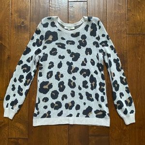 LOFT animal print sweater size Medium